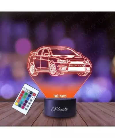 Lampka Nocna 3D LED LAMP Samochód Auto Mitsubishi Lancer