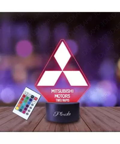 Lampka Nocna 3D LED LAMP Mitsubishi Emblemat