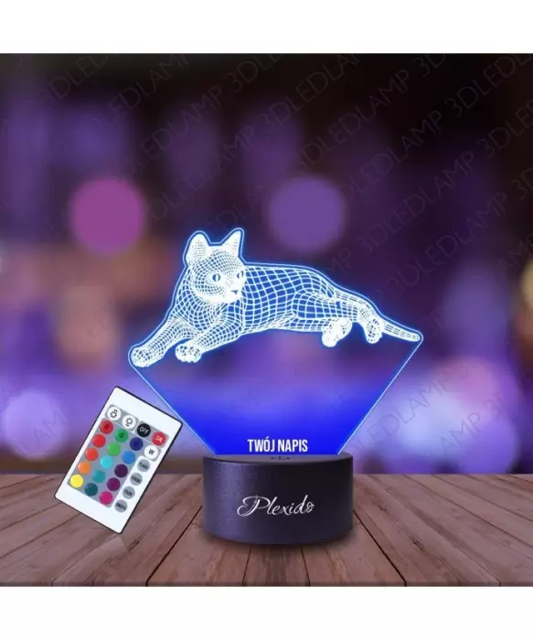 Lampka Nocna 3D LED LAMP Kot Kociak