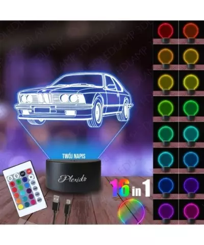 Lampka Nocna 3D LED LAMP Samochód BMW 635 CSI M