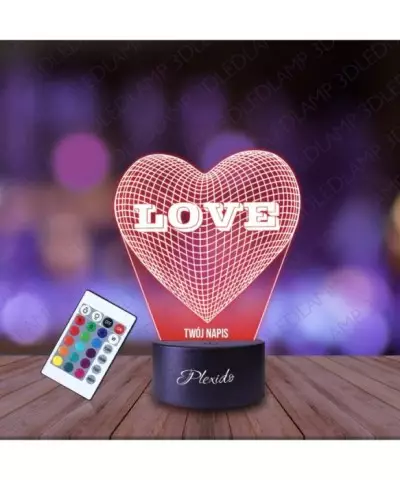 Lampka Nocna 3D LED LAMP Walentynki Dla Chłopaka Męża