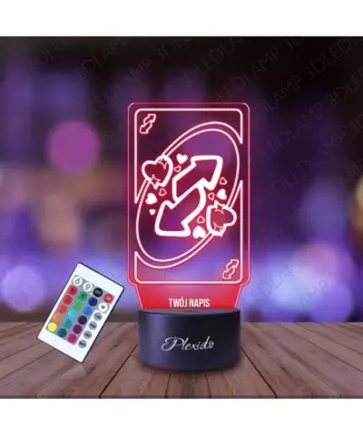 Lampka Nocna 3D LED LAMP Prezent na Walentynki Miłośne UNO