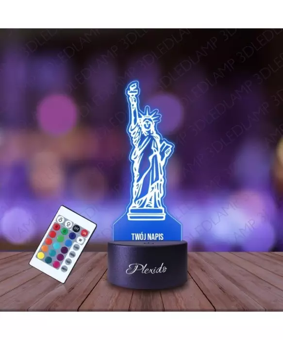 Lampka Nocna 3D LED LAMP Statua Wolności USA