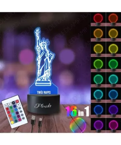 Lampka Nocna 3D LED LAMP Statua Wolności USA