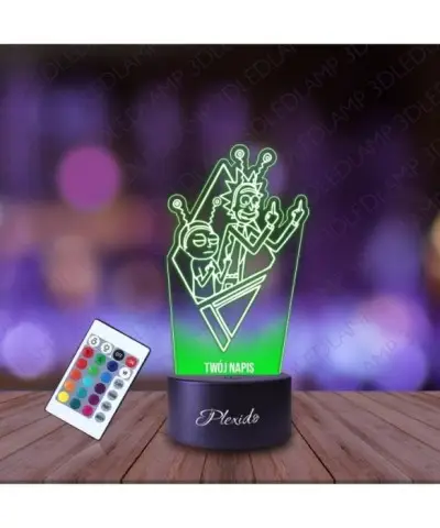 Lampka Nocna 3D LED LAMP Rick and Morty Twój Napis
