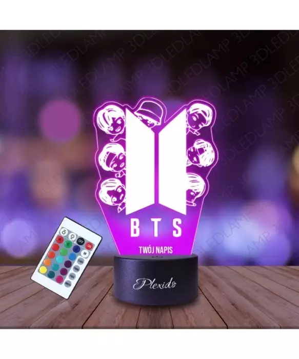 Lampka Nocna 3D LED LAMP K-Pop Zespół BTS