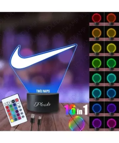 Lampka Nocna 3D LED LAMP Air Jordan Nike Logotyp