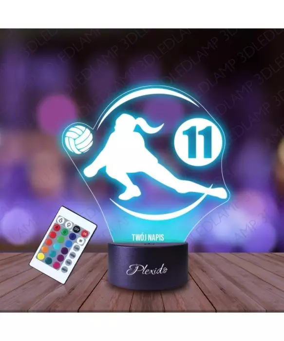 Lampka Nocna 3D LED LAMP Prezent dla Fana Siatkówki Siatkarka