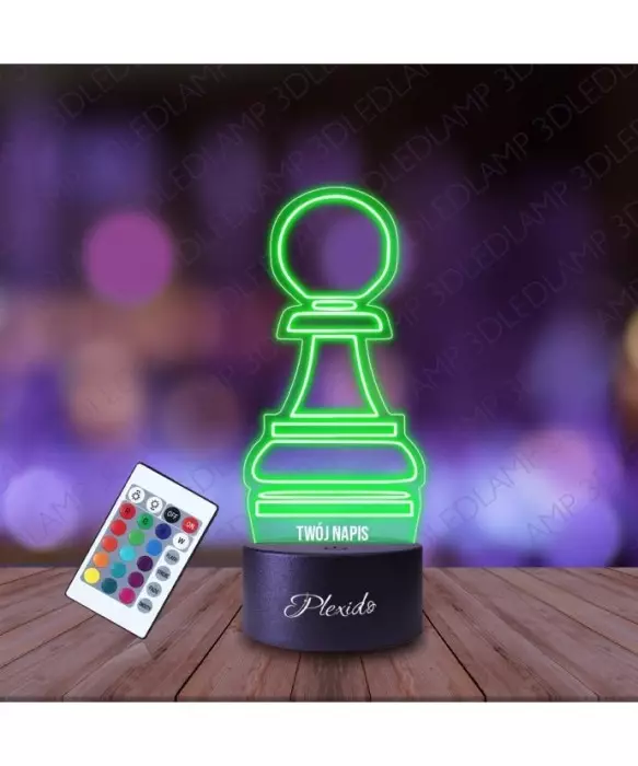 Lampka Nocna 3D LED LAMP Pionek Szachownica