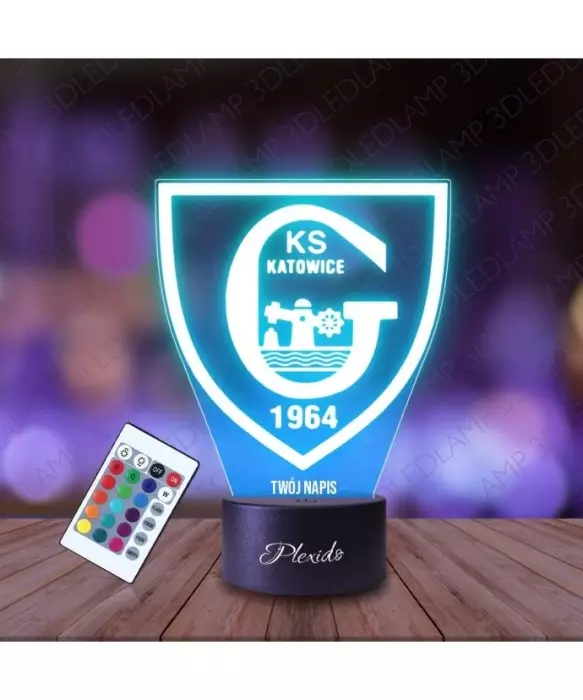 Lampka Nocna 3D LED LAMP Piłka Nożna GKS Katowice Herb