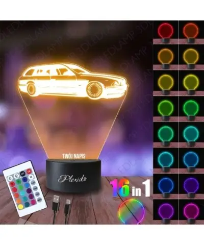 Lampka Nocna 3D LED LAMP Samochód BMW E39 M POWER