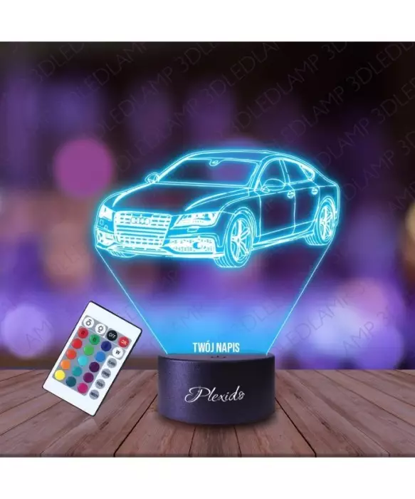 Lampka Nocna 3D LED LAMP Samochód Auto Audi RS7