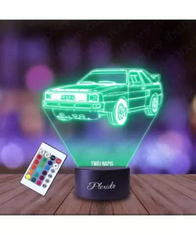 Lampka Nocna 3D LED LAMP Samochód Audi RS1985