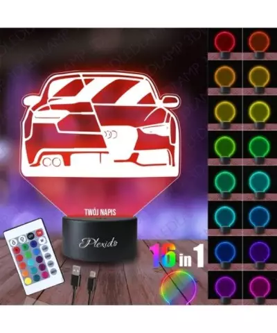 Lampka Nocna 3D LED LAMP Samochód Auto Audi A4