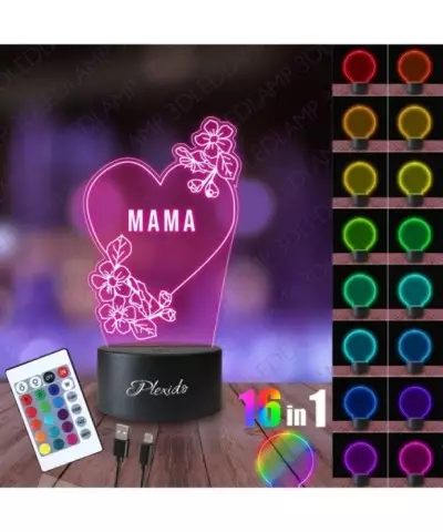 Lampka Nocna 3D LED Lamp Prezent na Dzień Mamy