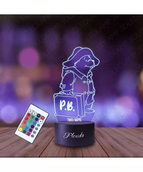Lampka Nocna 3D LED LAMP Bajka Miś Paddington
