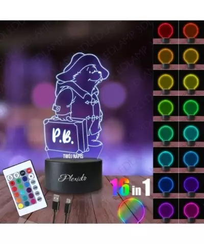 Lampka Nocna 3D LED LAMP Bajka Miś Paddington