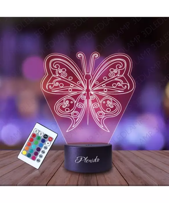 Lampka Nocna 3D LED LAMP Motyl