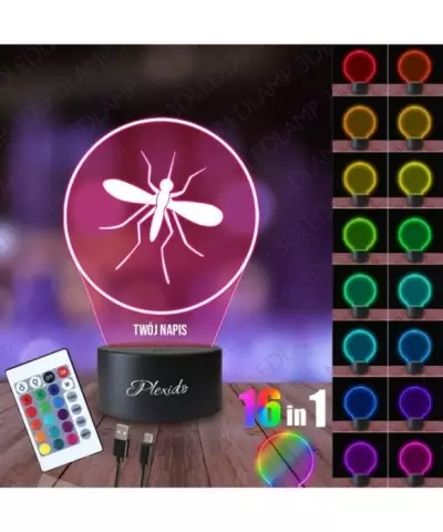 Lampka Nocna 3D LED LAMP Owad Komar