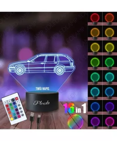 Lampka Nocna 3D LED LAMP Samochód BMW E36