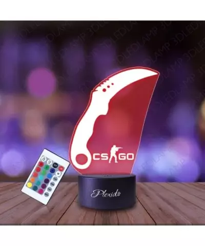 Lampka Nocna 3D LED LAMP Prezent dla Fana CS GO Counter Strike Nóż