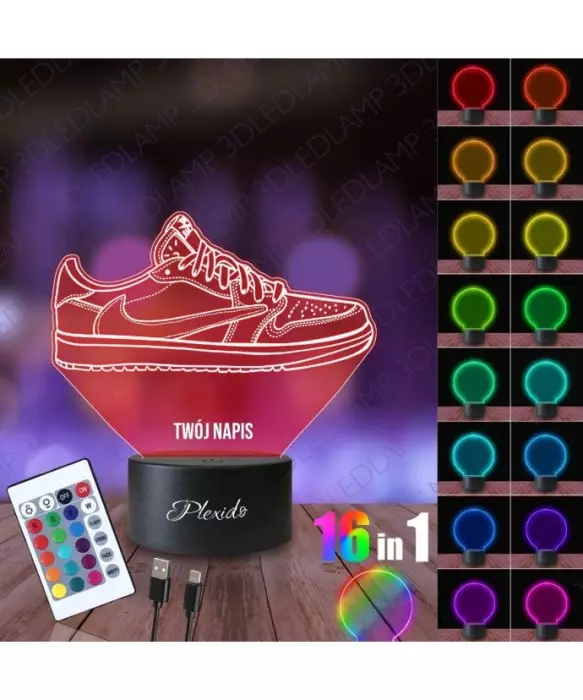 Lampka Nocna 3D LED LAMP But Nike SB Dunk Low Travis Scott