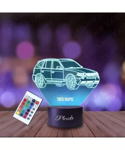 Lampka Nocna 3D LED LAMP Samochód BMW X3 4X4
