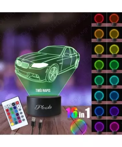 Lampka Nocna 3D LED LAMP Samochód BMW Seria 5