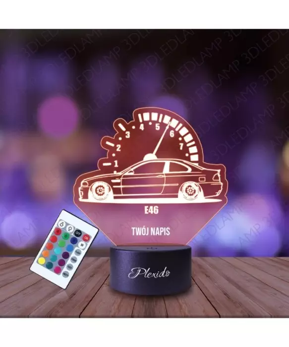 Lampka Nocna 3D LED LAMP Samochód BMW E46 M3 Power