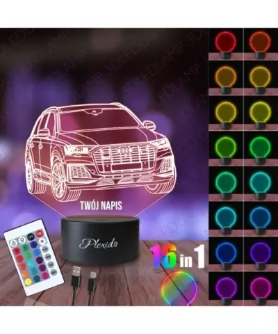Lampka Nocna 3D LED LAMP Samochód Audi Q7