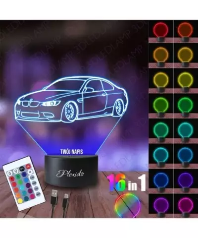 Lampka Nocna 3D LED LAMP Samochód BMW E92