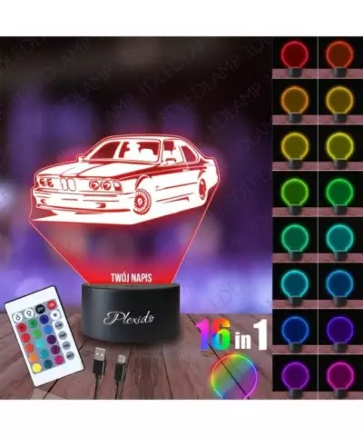 Lampka Nocna 3D LED LAMP Samochód BMW E24