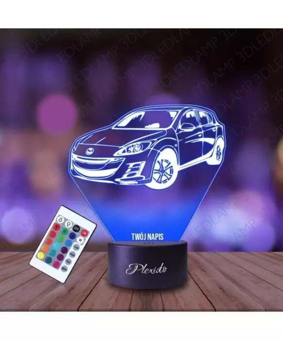 Lampka Nocna 3D LED LAMP Samochód Mazda 3