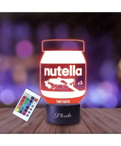 Lampka Nocna 3D LED LAMP Nutella Czekolada