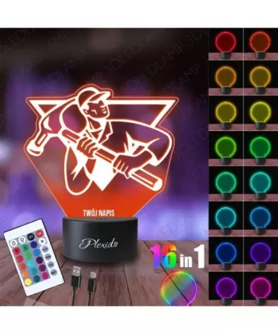 Lampka Nocna 3D LED LAMP Majster Budowlaniec