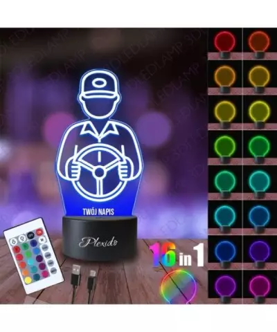 Lampka Nocna 3D LED LAMP Zawodowy Kierowca