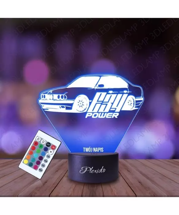 Lampka Nocna 3D LED LAMP Samochód BMW E34 Power