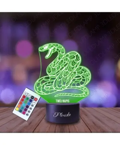 Lampka Nocna 3D LED LAMP Wąż Żmija Boa Dusiciel