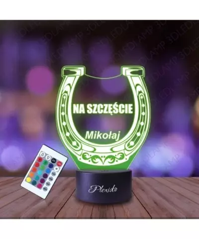 Lampka Nocna 3D LED LAMP Podkowa na Szczęście