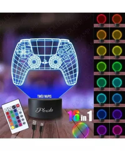 Lampka Nocna 3D LED LAMP Gaming Pad do Konsoli Play Station 5
