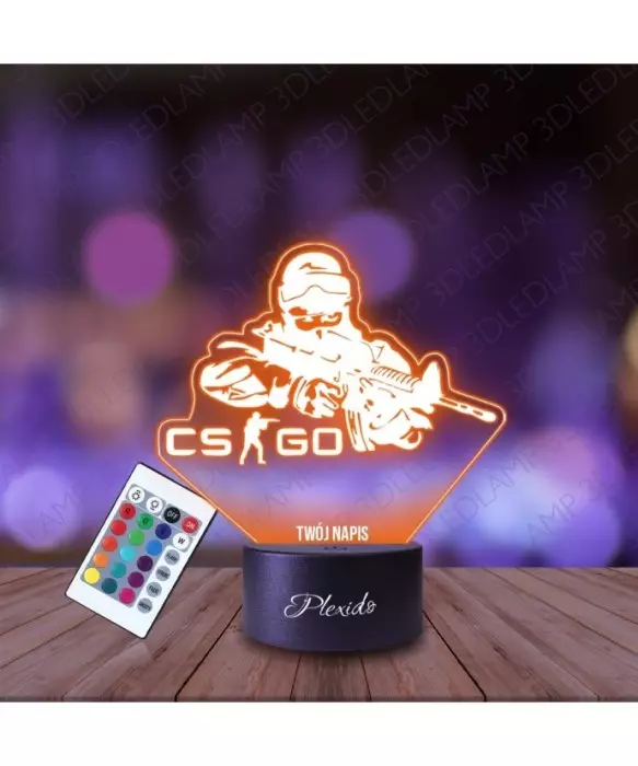 Lampka Nocna 3D LED LAMP Counter Strike CS Go dla Gracza