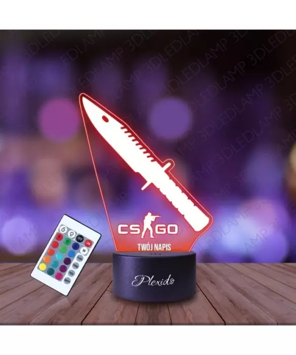 Lampka Nocna 3D LED LAMP Counter Strike CS Go Bayonet Knife