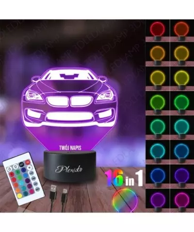 Lampka Nocna 3D LED LAMP Samochód BMW M6 f13 MPower
