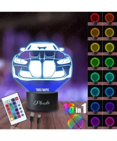 Lampka Nocna 3D LED LAMP Samochód BMW M4 G82