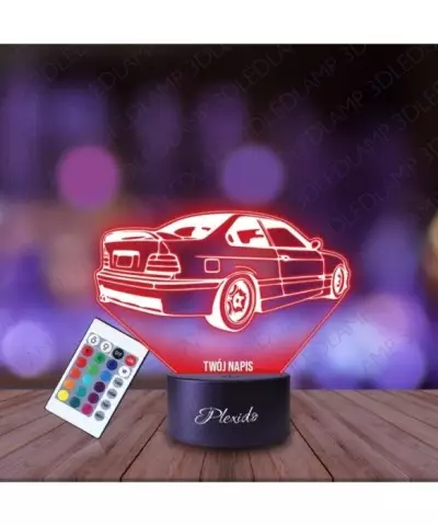 Lampka Nocna 3D LED LAMP Samochód BMW E36 M3