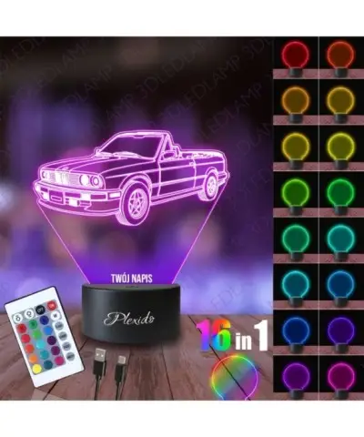 Lampka Nocna 3D LED LAMP Samochód BMW E325i