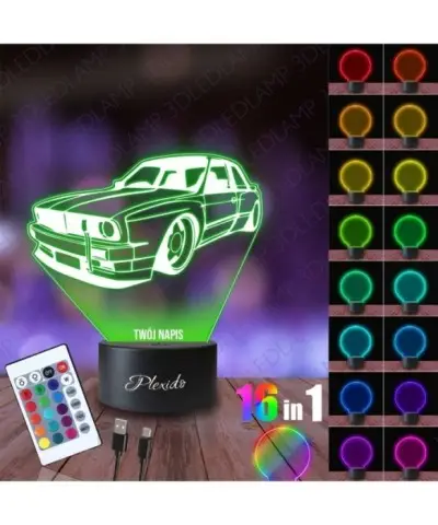 Lampka Nocna 3D LED LAMP Samochód BMW E30 M3