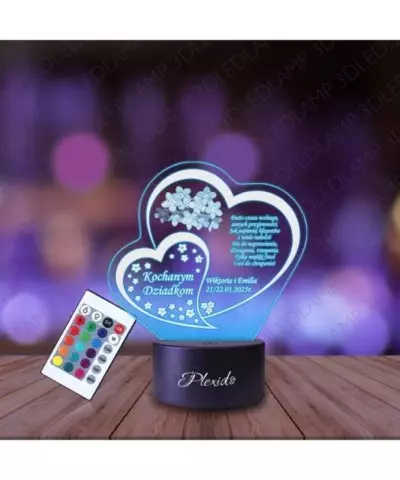 Lampka Nocna 3D LED Lamp Kochanym Dziadkom