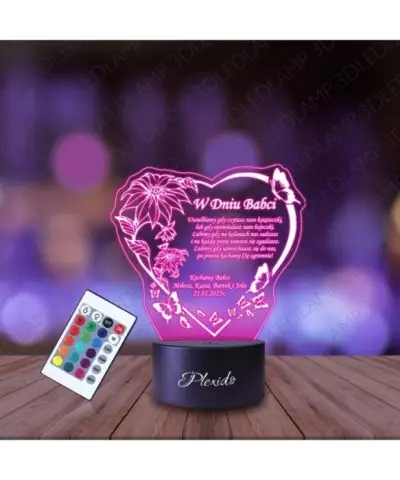 Lampka Nocna 3D LED Lamp W Dniu Babci