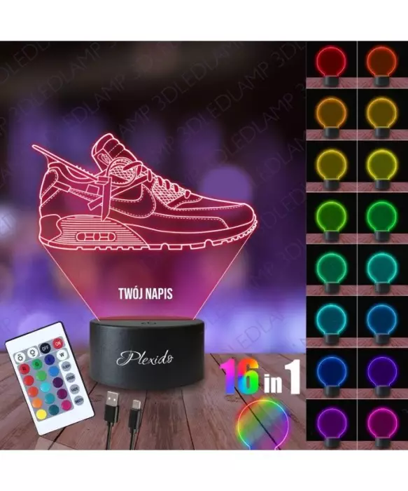 Lampka Nocna 3D LED LAMP But Sportowy Nike Air Max 90